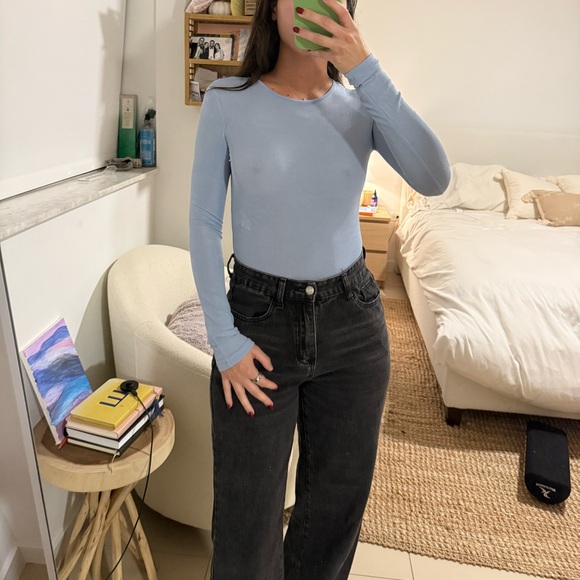 Zara Tops - Zara Sky Blue Long Sleeve Women's Top
